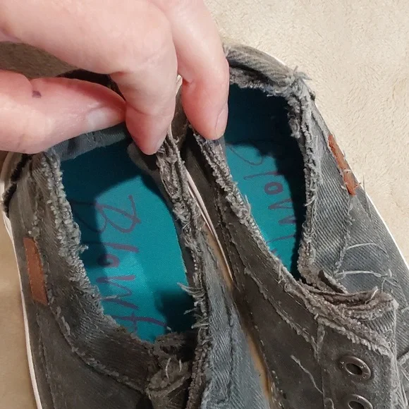 lowfish Malibu Play slip-on sneakers in light grey hipster smoked twill Size 10 - Picture 9 of 12